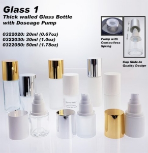 Glass 1 bottle with pump